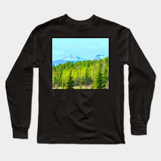 Rocky Mountain illustration. Long Sleeve T-Shirt